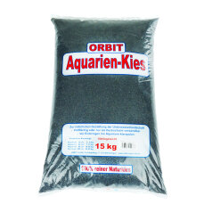 Glanzkies schwarz 15 kg, Bodengrund für Aquarien